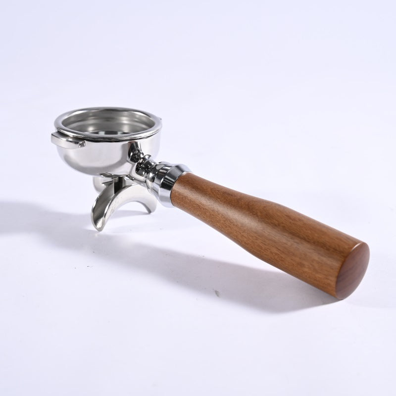 Stainless Steel Amphora 58mm Handle Double Spout Split E61 Universal Solid Wood Espresso Machine Handle