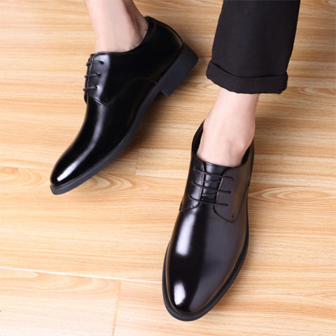 Leather shoes men's new business men's British formal casual shoes Korean spring and autumn soft soles and breathable work shoes