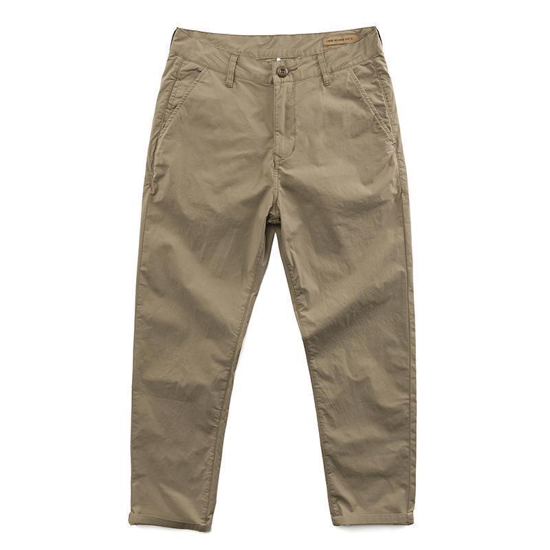 22 men's spring and summer thin loose small straight leg casual pants tide versatile simple cropped length pants wholesale tide foreign trade