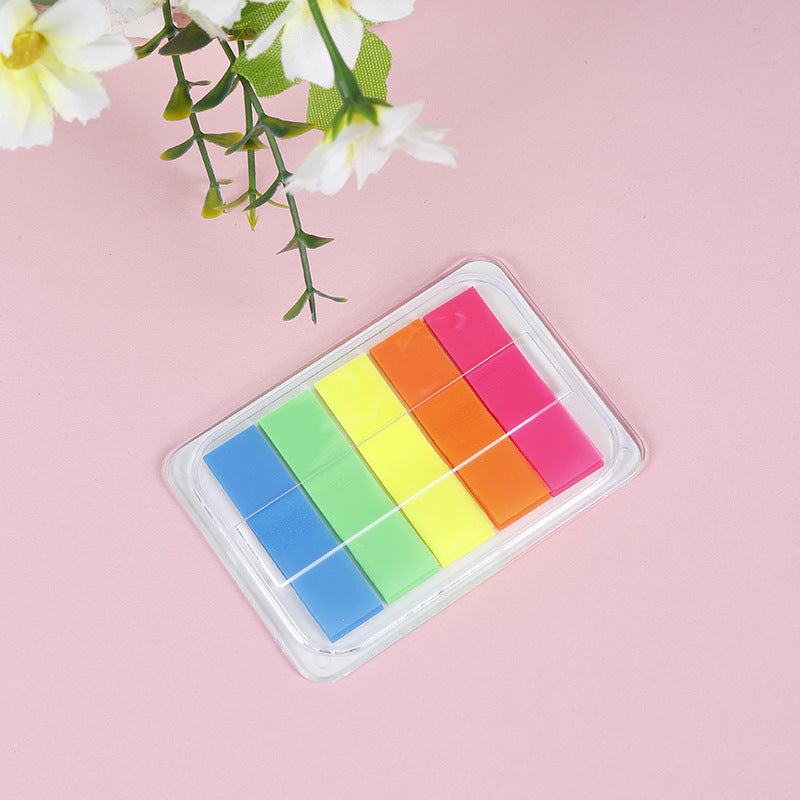 Color PET fluorescent sticky notes, N times stickers, student office markers, bookmarks, instructions, notepads, index stickers, wholesale