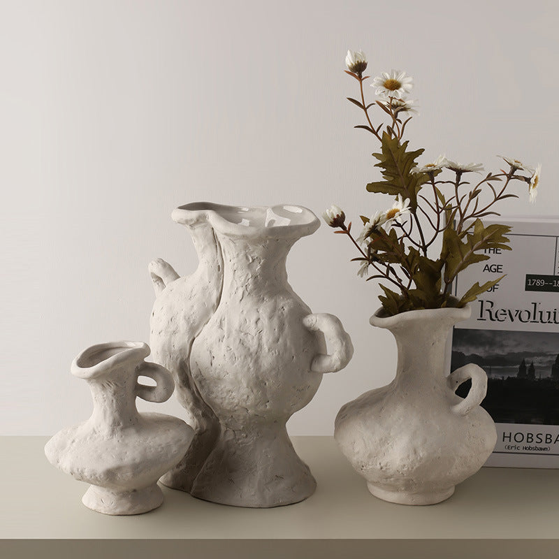 Beihanmeiwabi-sabi embryo art vase wholesale home furnishingsB&B decorations, ceramics, flowers, cross-border hot