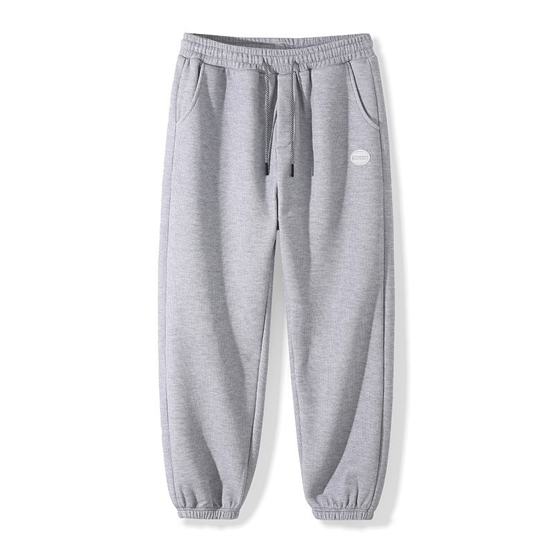 Waffle sweatpants, men's casual sweatpants, men's long pants, men's autumn and winter, Japanese fashion brand men's loose feet