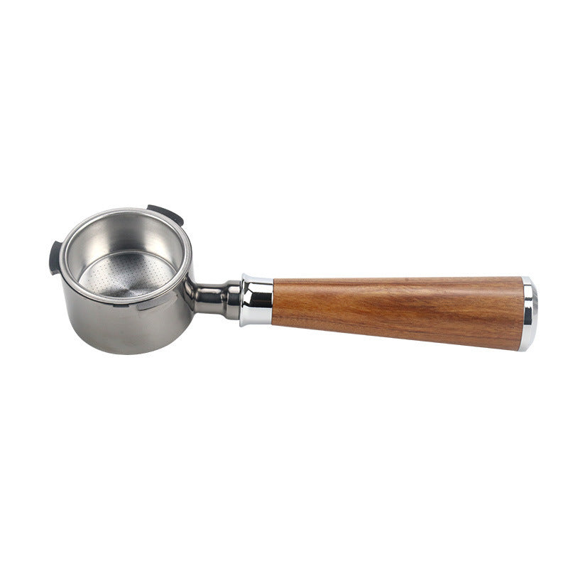De'Longhi Espresso Maker Modified Bottomless Handle 51mm Three Ears Stainless Steel Funnel Fitting Solid Wood Coffee Handle