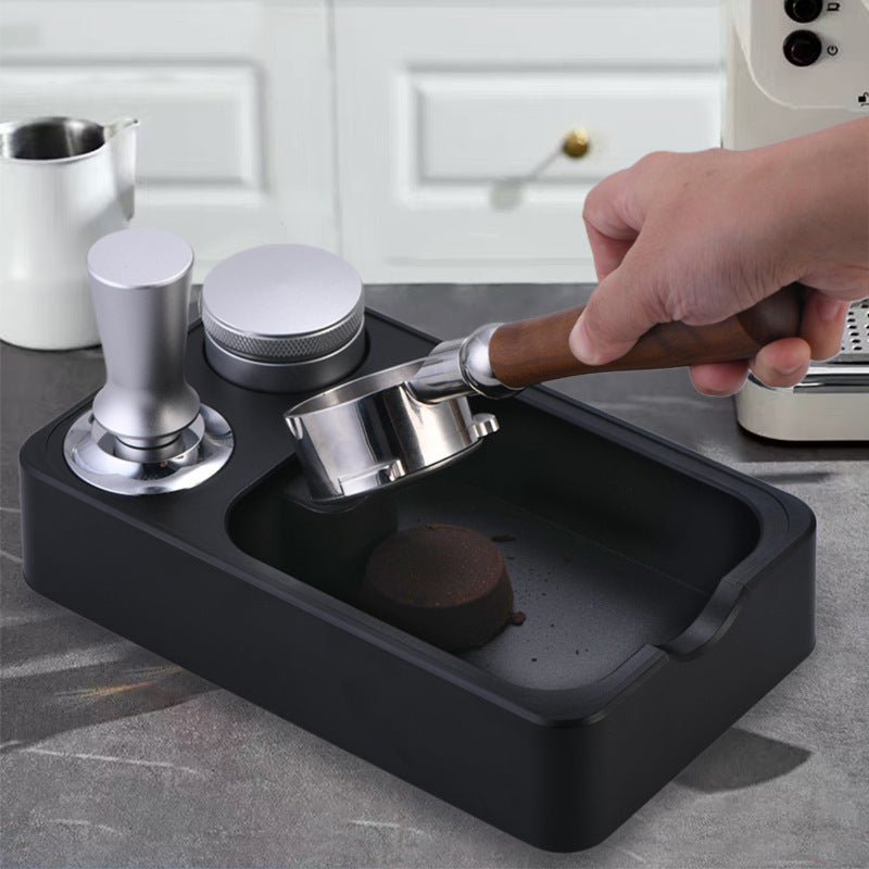 Multi-function coffee press base, slag knocking box, espresso powderer, three-piece set, storage handle bracket, 51 58mm