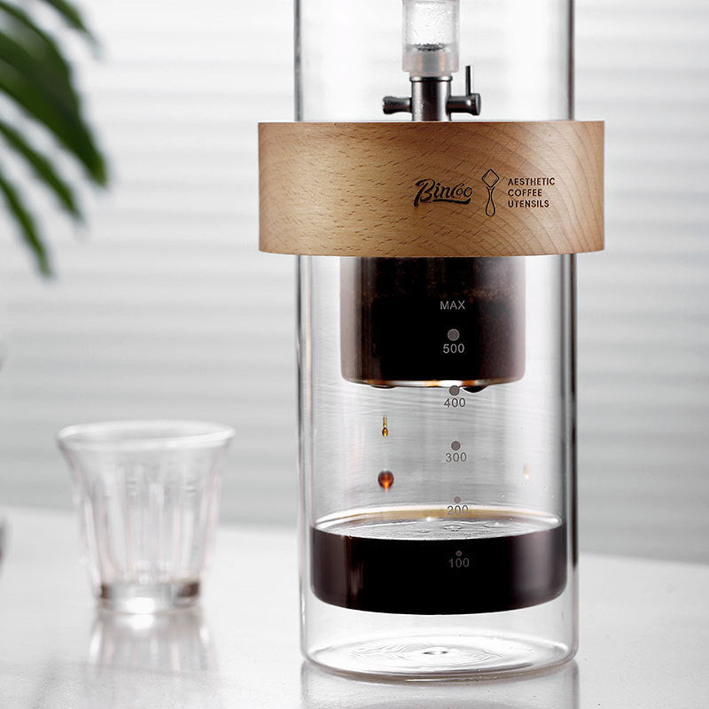 Bincoo Coffee Ware Set Glass Double Layer Filter Ice Drip Kettle Home Cold Brew Coffee Pot Filter
