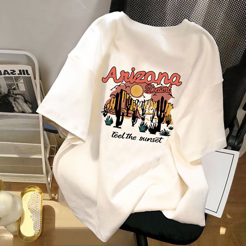 Popular Korean version of the cartoon Snoopy short-sleeved T-shirt, the same for men and women, couples, versatile, trendy, handsome clothes, trendy T
