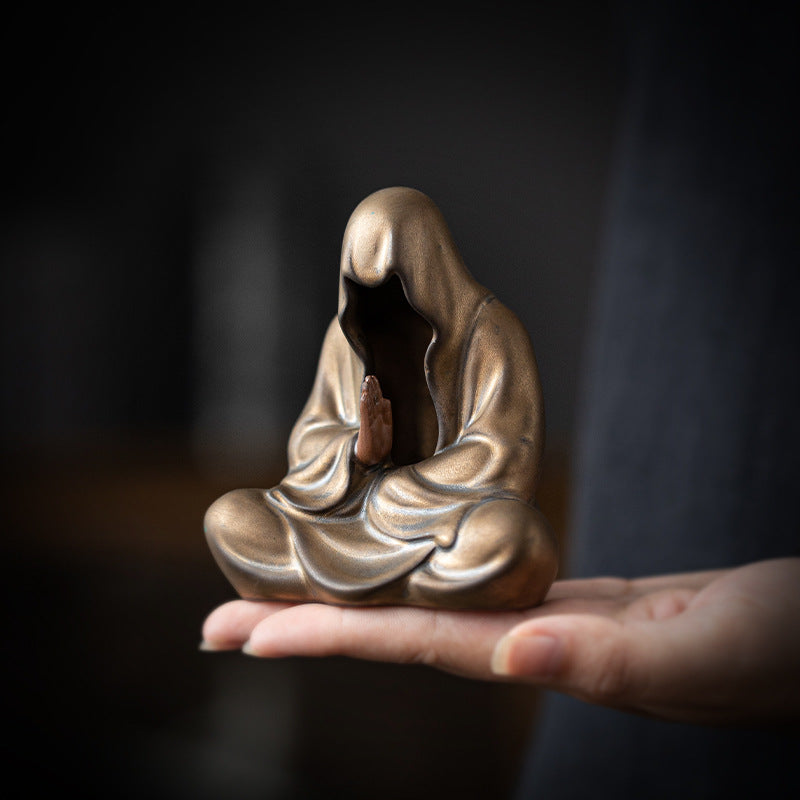 Chinese Zen ceramics, figure crafts, phaseless ornaments, home tea room, tea table decorations, landscaping