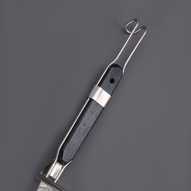 Kitchen supplies: stainless steel red handle powder fence, hot pot, drain, scoop, spoon, cooking noodles, leaking net, soup powder, scooping hot vegetable basket, powder fence