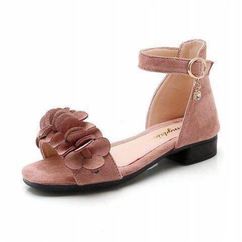 2025 latest girls' sandals, summer children's schoolgirls' sandals, high-heeled princess sandals, fashionable Korean casual shoes