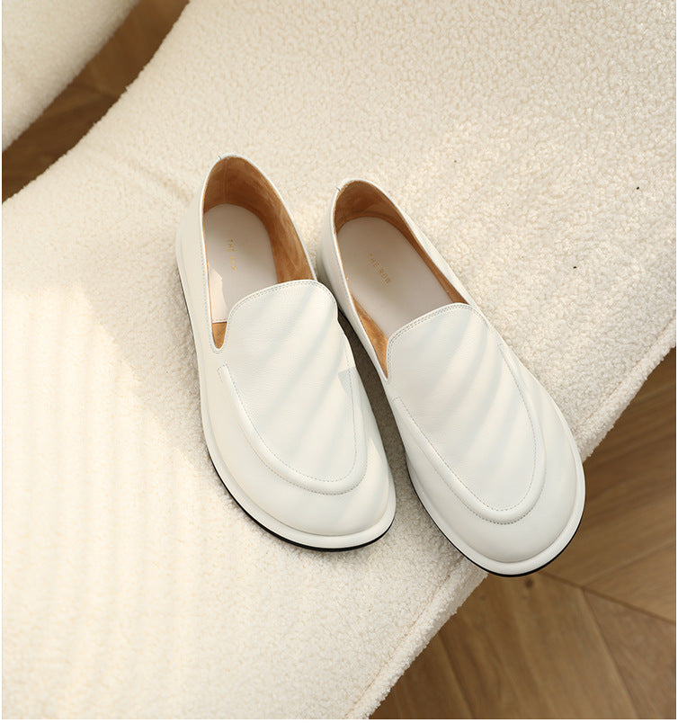 Grape mom studiolee new summer clouds round toe wrap foot one foot soft glutinous versatile loafer women