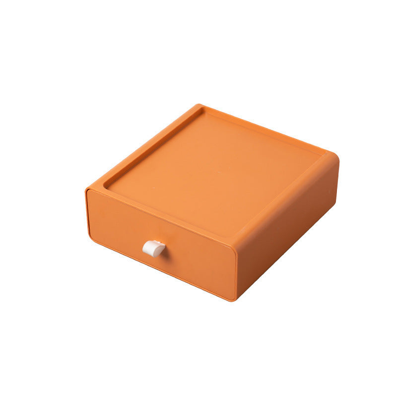 Office desktop drawer storage box: large capacity can be stacked cosmetics, socks, accessories, stationery storage box
