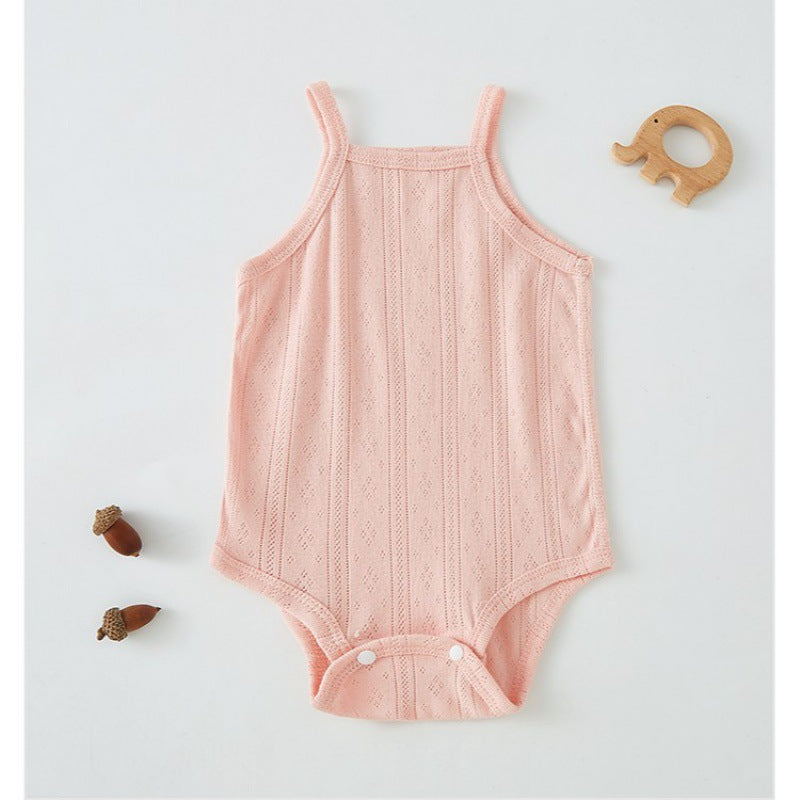 Baby bag fart clothes, summer thin bottom, inner suspenders, breathable, summer baby vest, Hargi, newborn crawling suit