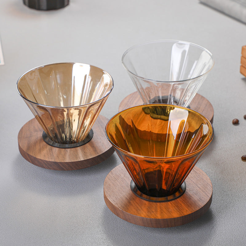 New Thickened Glass Coffee Pot American Sharing Pot Set V60 Coffee Filter Mass Logo in Stock