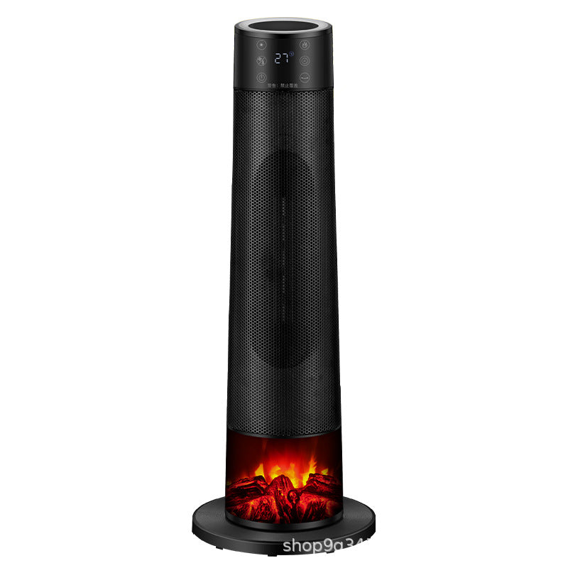 Rongzhi Home Heater Intelligent Voice Remote Control Heater Vertical Flame Mountain Fireplace Electric Heater Living Room Bedroom