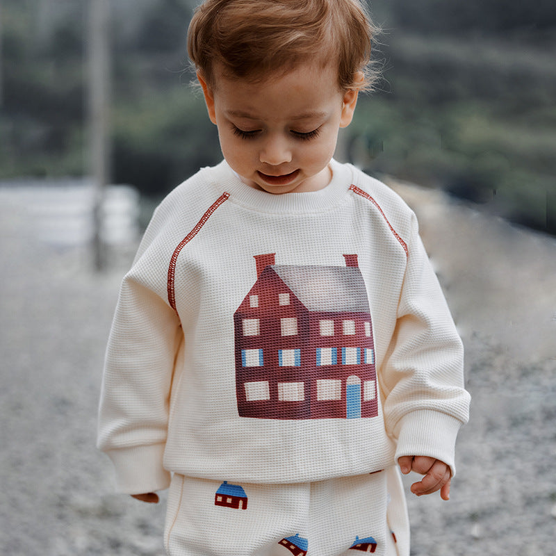 muaqiaqia baby sweatshirt set 2025 children's clothing new boys' spring and autumn children's two-piece set 5YCZ025