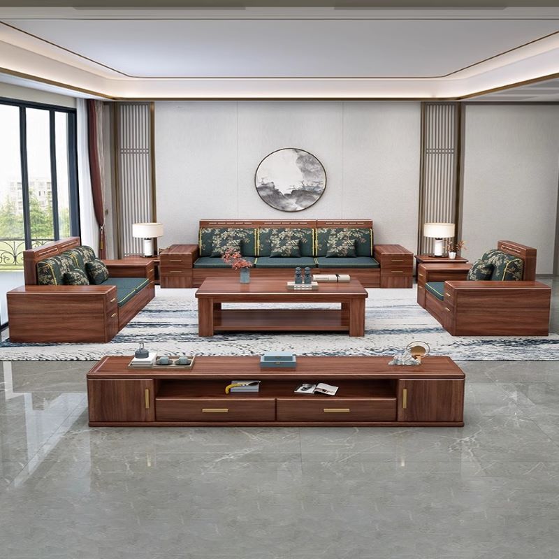 Solid wood sofa