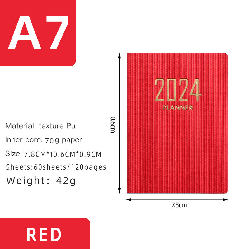 Spot 2024 English Schedule 2025 A7 Daily Planner Planner Amazon Cross Border Notebook