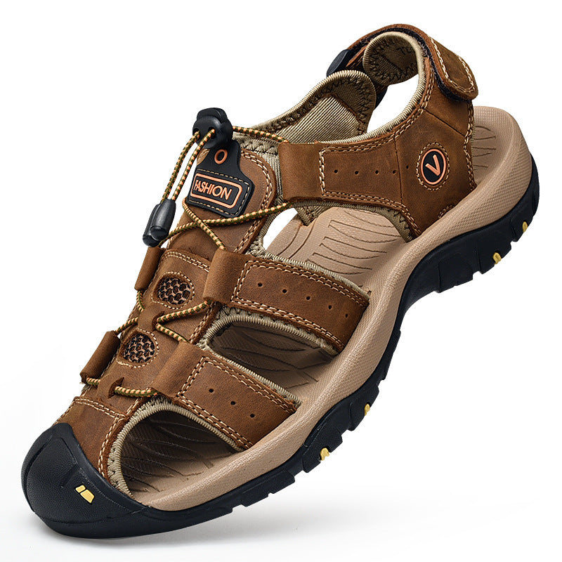 Sandals Men's Shoes Summer Casual Shoes Korean Version Cross Border Manufacturers Wholesale Men's Baotou Beach Shoes