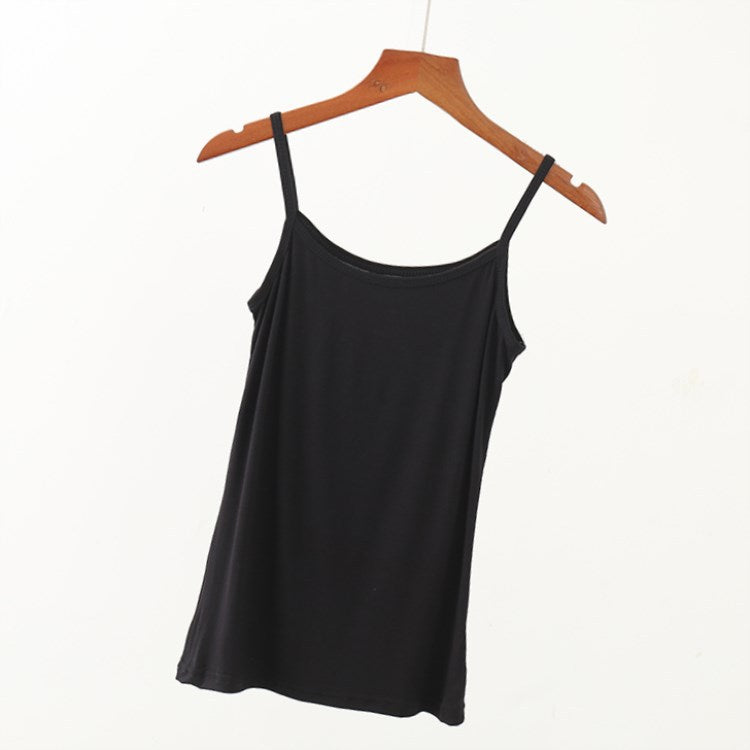 Modal camisole, women's summer solid color, thin sleeveless short thin base shirt, large size versatile small vest