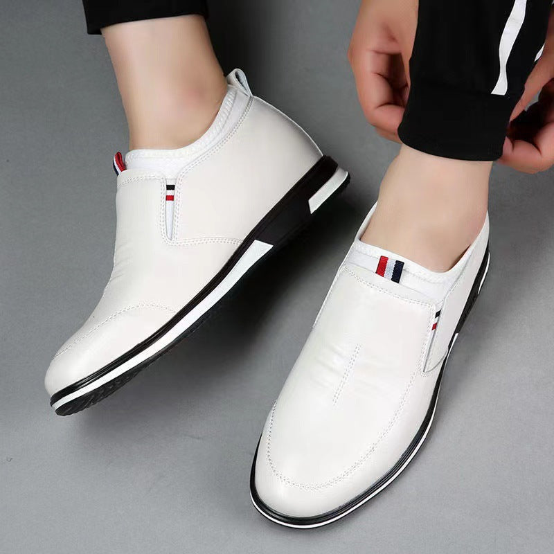 Leather shoes, men's business casual fashion shoes, four seasons fashion, foreign trade beanie shoes, one-foot slip-on shoes, wholesale spot