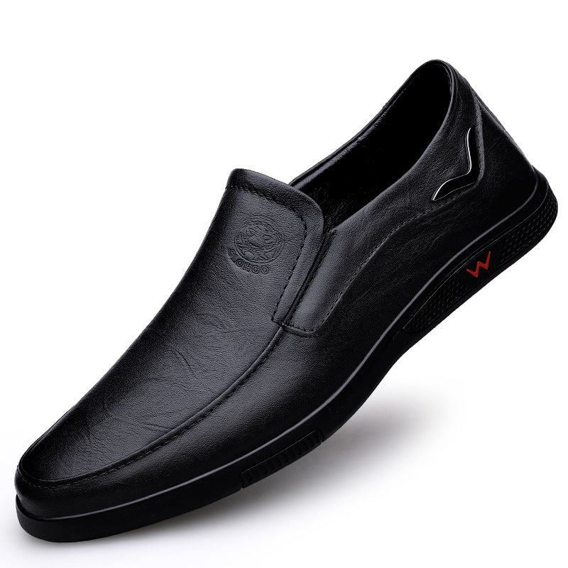 Live Cowhide Men's Business Casual Leather Shoes Breathable and Comfortable Popular Classic Dad Shoes Plus Size Casual Shoes Men