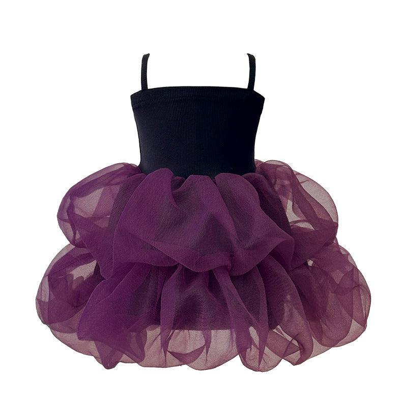 Girls' dress summer 2025 new foreign hot girl birthday puff skirt sundress princess dress
