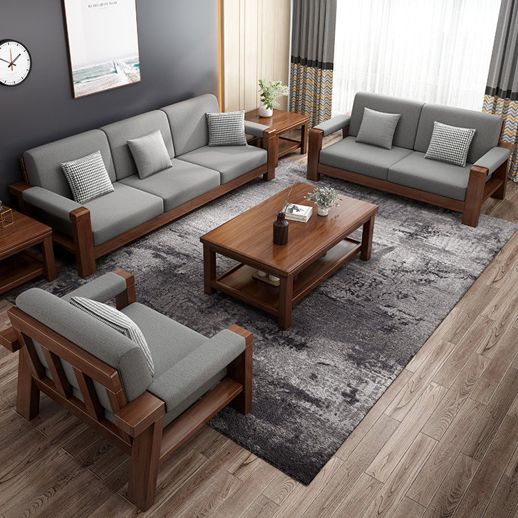 Solid wood sofa combination