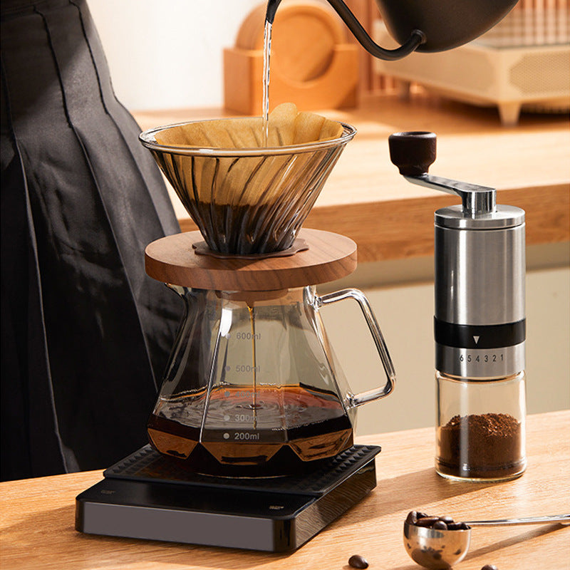 Smoke Grey Coffee Filter Cup Coffee Maker V60 Glass Cloud Sharing Pot Drip Pour-Over Coffee Set For Home