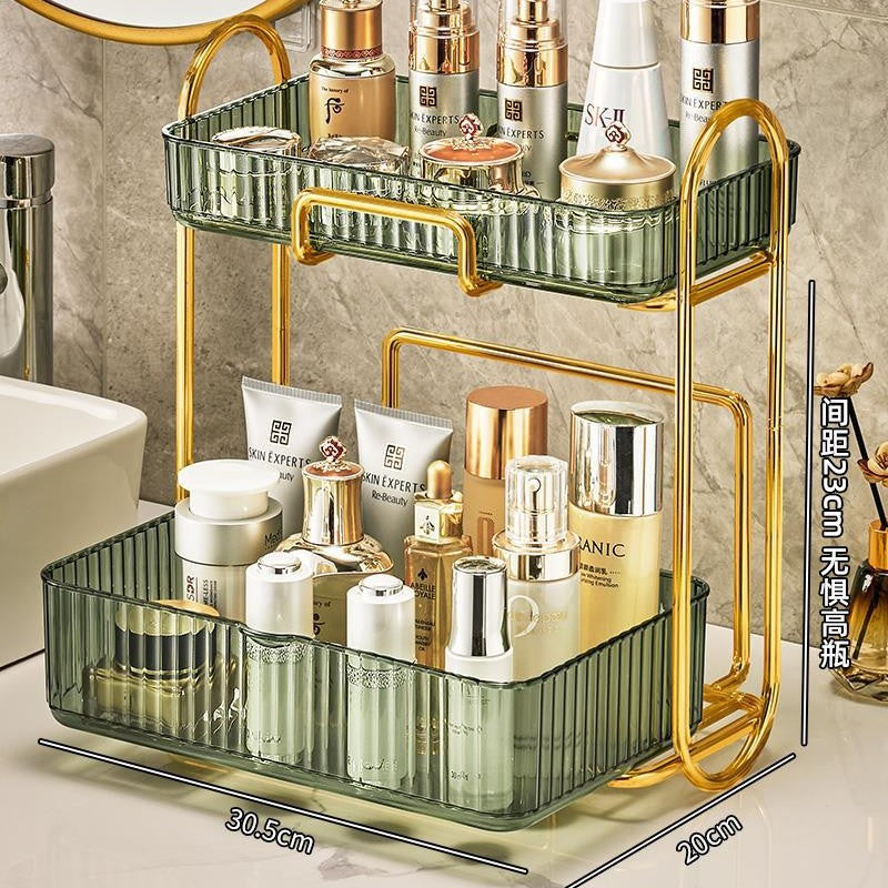 Light luxury washstand, cosmetics shelf, toilet, washroom, washroom, countertop, bathroom, dressing table, storage box