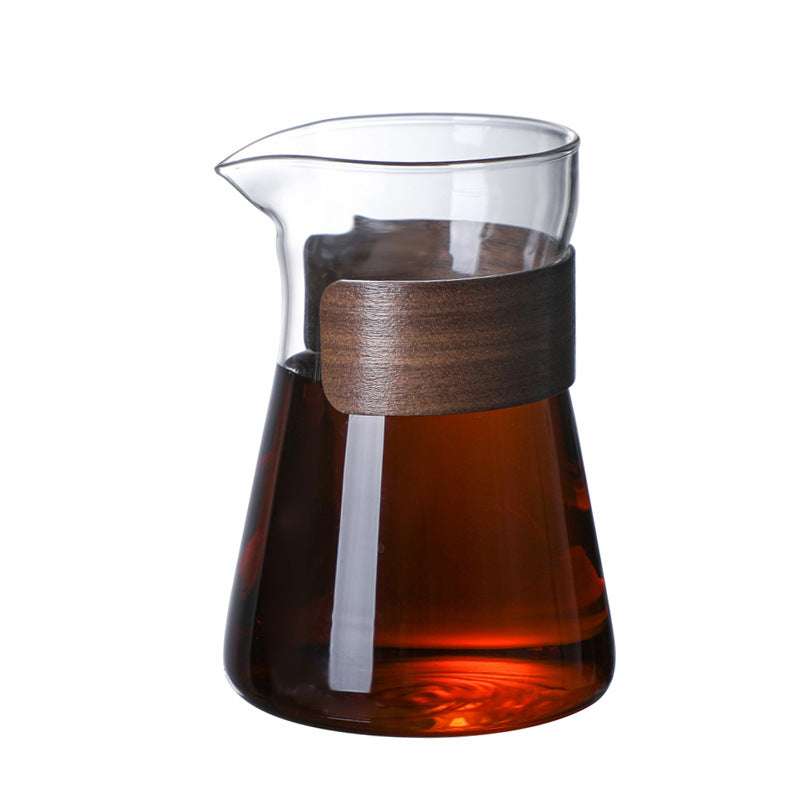 Simple pour-over coffee sharing pot high borosilicate glass Japanese style hanging ear coffee cup cold brew pot coffee pot set