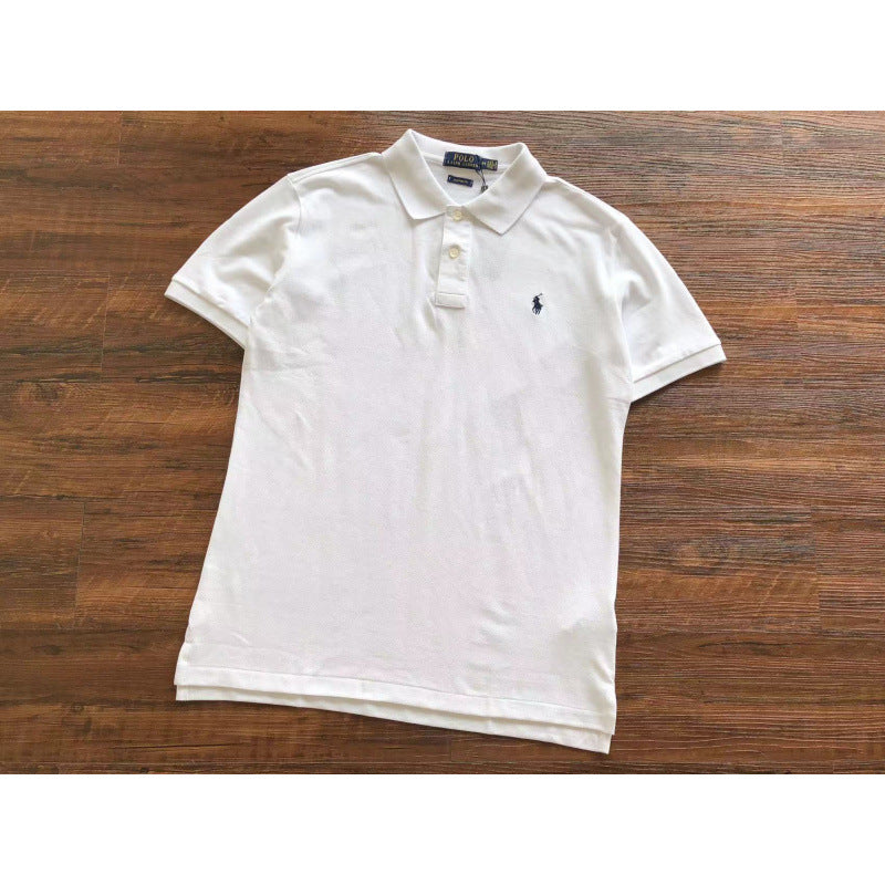 Paul Pony Logo Men's Short Sleeve Cotton Polo Shirt With Collared T-Shirt Large Size Loose Embroidered Lapel Men's Half Sleeve