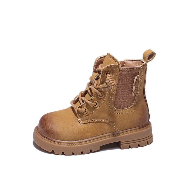 Martin boots girls 2025 new autumn and winter children's boots British knight boots girls outdoor soft-soled non-slip boots
