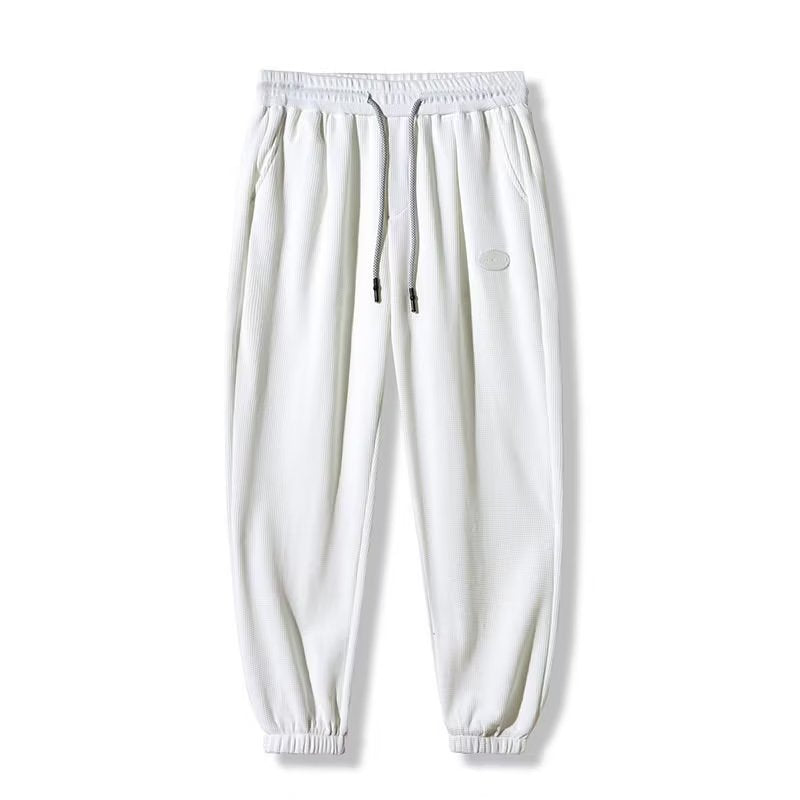 Waffle sweatpants, men's casual sweatpants, men's long pants, men's autumn and winter, Japanese fashion brand men's loose feet