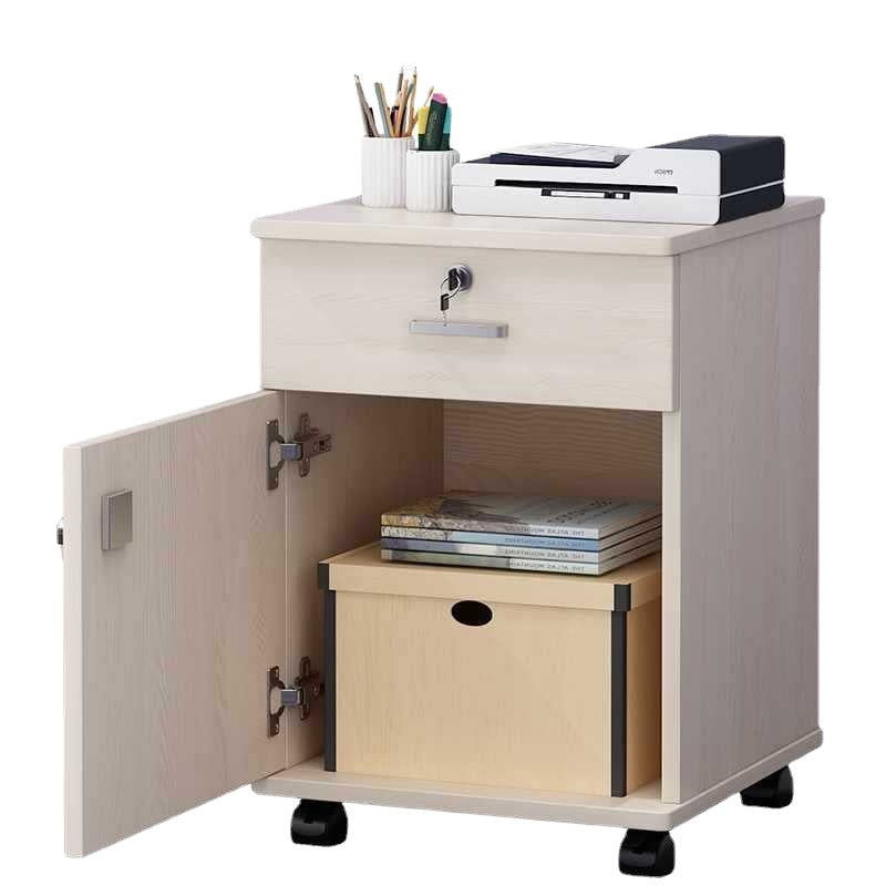 V1ZA One Bucket One Door File Cabinet with Lock, Office Activity Table, Bottom Cabinet, Side Cabinet, Activity Cabinet, Printer Cabinet