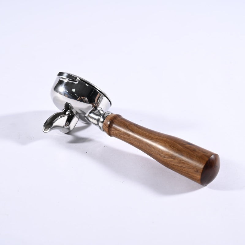 Stainless Steel Amphora 58mm Handle Double Spout Split E61 Universal Solid Wood Espresso Machine Handle