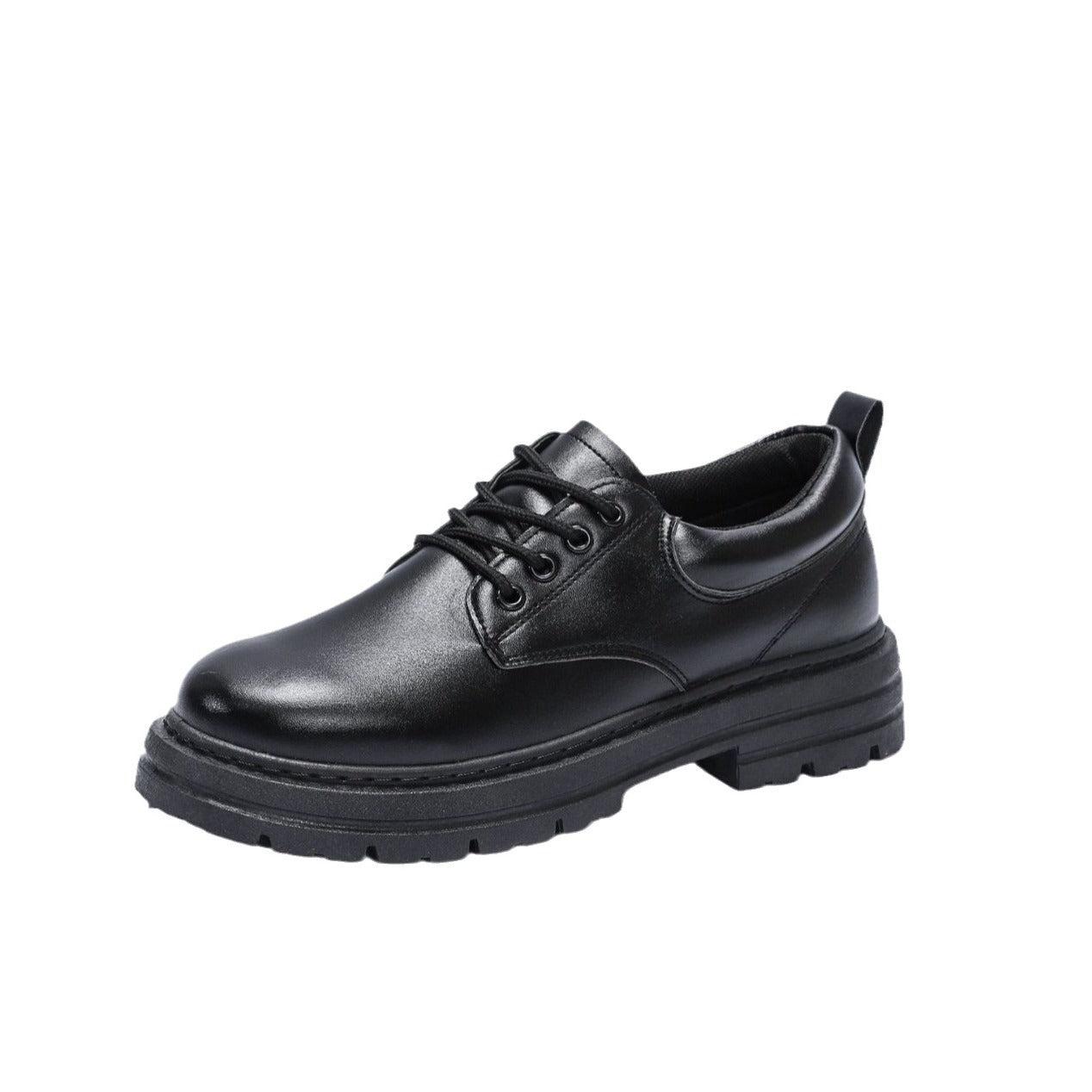 Spring Men's Shoes Work Shoes New Business Waterproof Black Leather Shoes Chef Shoes Men's Korean Version Versatile Thickness Shoes