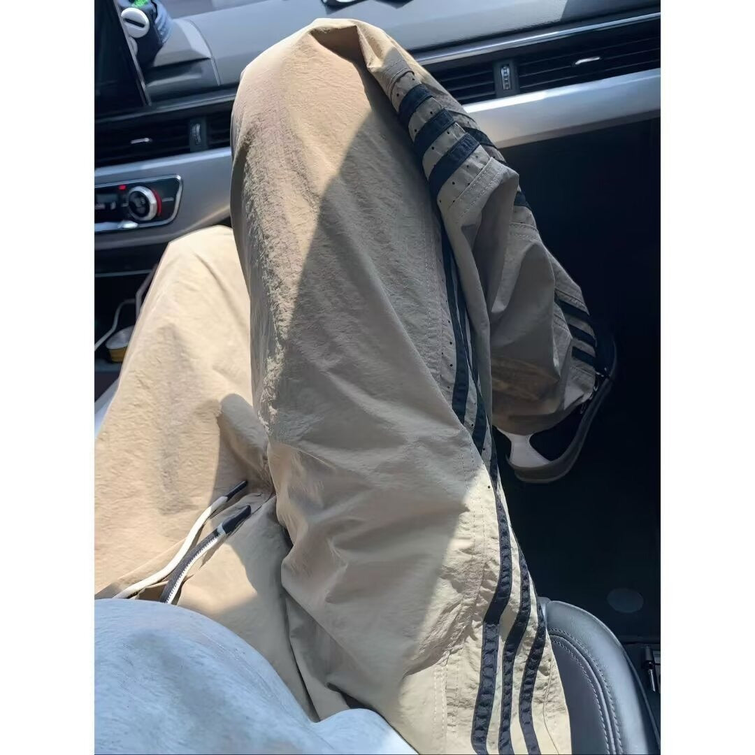 Summer 2025 Thin Breathable Sweatpants Men's Summer Straight Casual Pants Sweatpants Loose Trend Cargo Pants