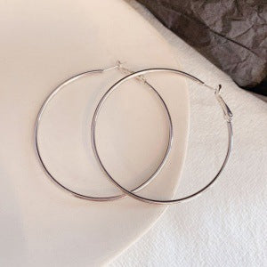 Exaggerated earrings, niche design, high-end sensory rings, earrings, new trendy temperament, slimming and versatile, cold and light wind earrings, women