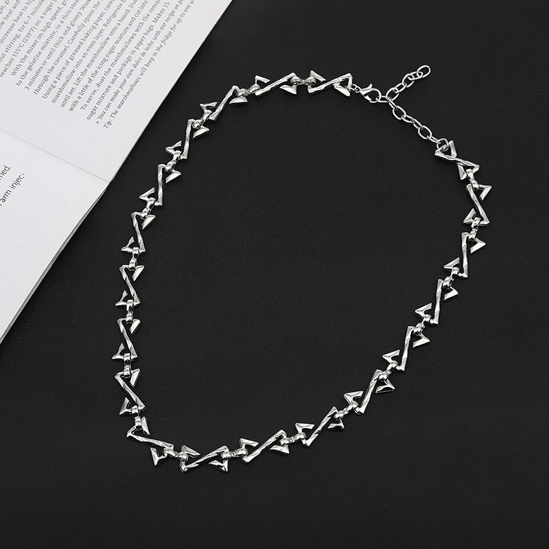 European and American hip hop letter Z splicing necklace punk high street men versatile sweater chain pendant wholesale