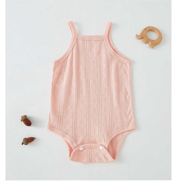 Baby bag fart clothes, summer thin bottom, inner suspenders, breathable, summer baby vest, Hargi, newborn crawling suit