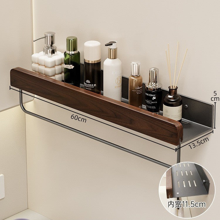 Walnut gun ash bathroom bathroom storage rack free toilet shower gel storage triangular shelf
