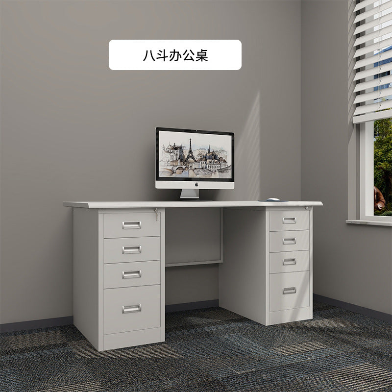Steel Desk Simple Modern Employee Single Computer Desk Desk Financial Writing Desk With Lock Workbench Desk