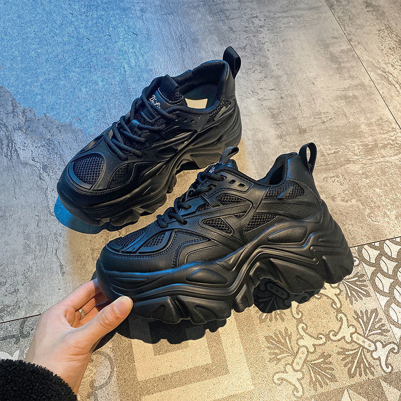 Daddy Shoes Women's Spring 2024 New Fashion Small Man Comfortable Platform Fried Street Sneakers