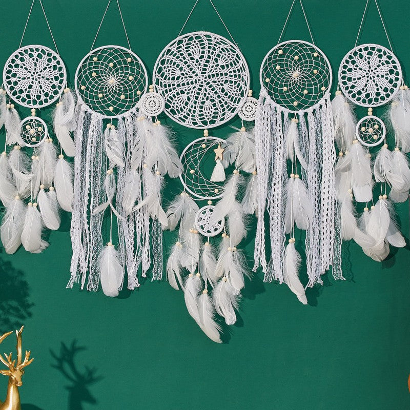 Cross-border dreamcatcher five-piece set European style factory direct sales home wall decoration dreamcatcher wall decoration pendant