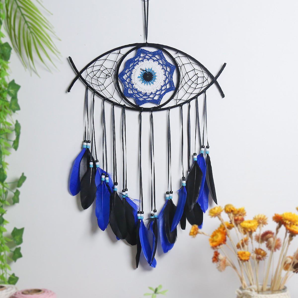 Cross-border hot sale devil's eye home decoration dreamcatcher wall hanging wall decoration room decoration dreamcatcher