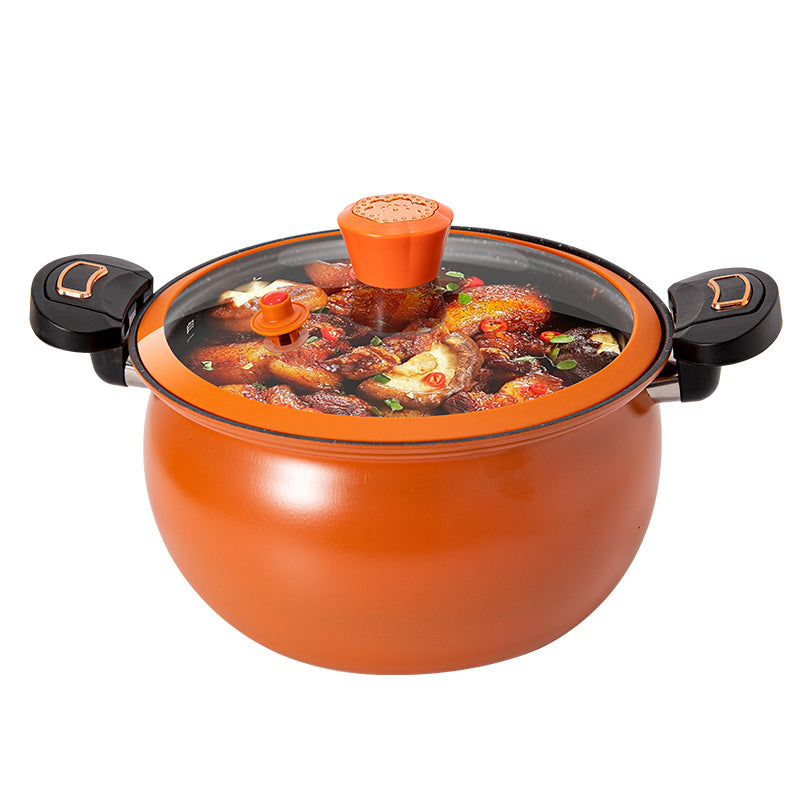 Fat Dundun micro pressure cooker household non-stick soup pot fat dudu multi-functional small induction cooker gas general saucepan