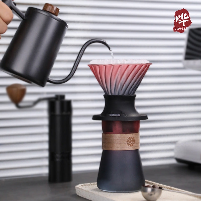Smart Cup Pour-Over Coffee V60 Filter Cup Drip Coffee Sharing Pot Home Steep Filter Set