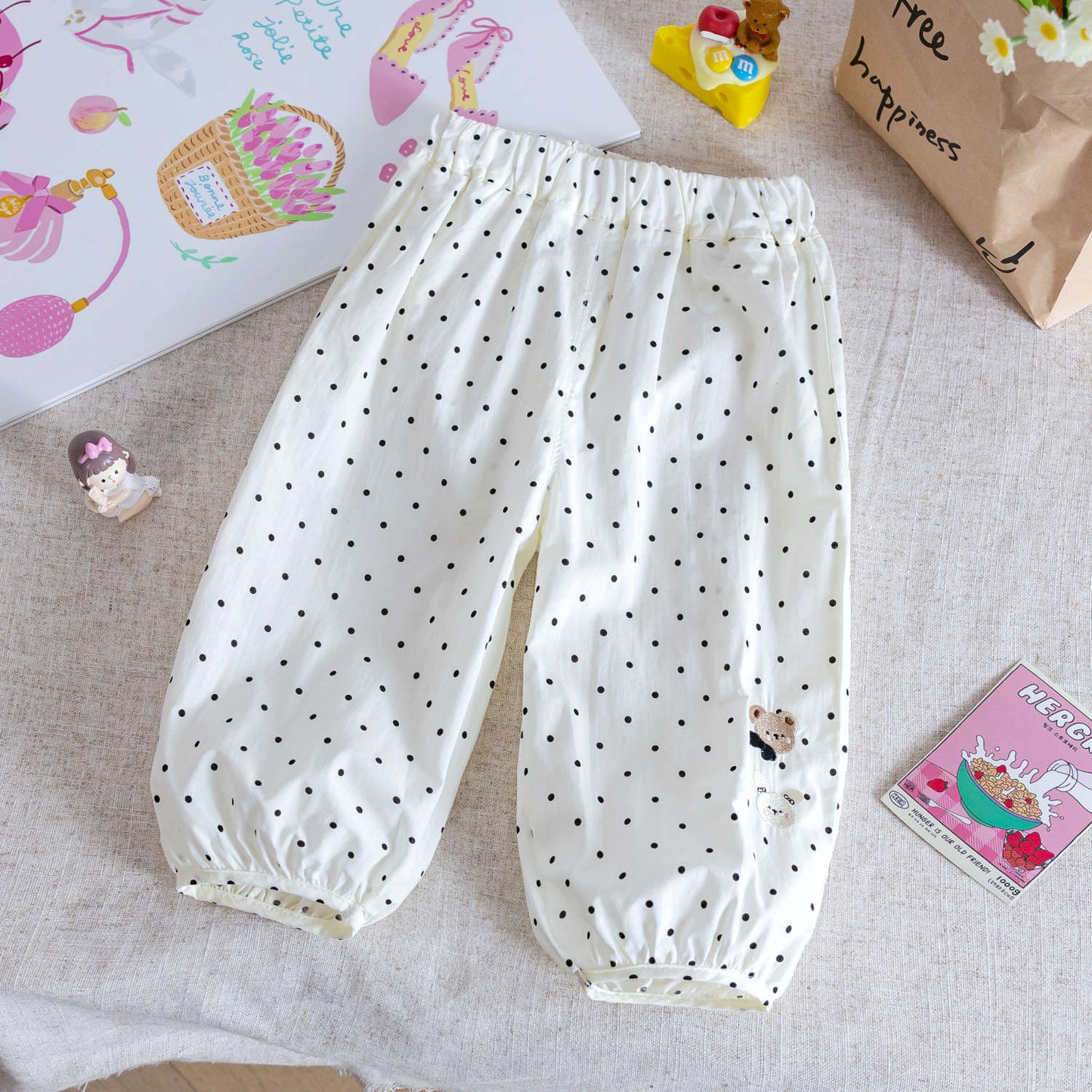 Girls' set 2025 summer new baby cartoon short sleeve t-shirt thin mosquito pants two-piece set of children's summer clothes