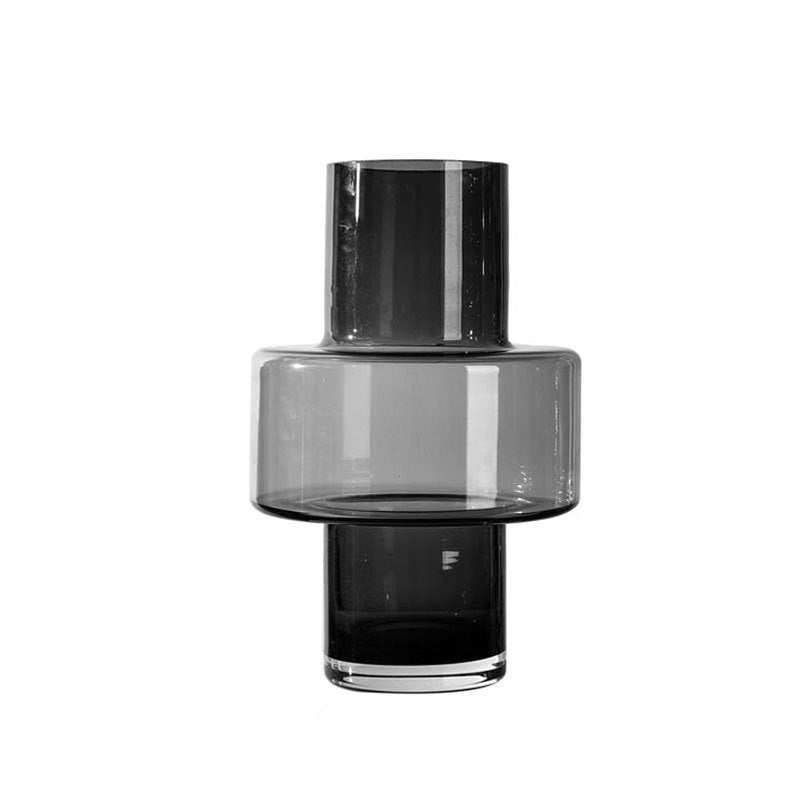 Modern Nordic minimalist soot transparent glass vase ornaments home model house decorations lily hydroponics