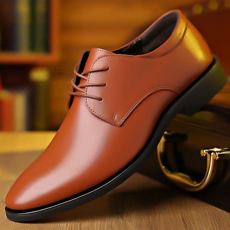Leather shoes men's new business men's British formal casual shoes Korean spring and autumn soft soles and breathable work shoes